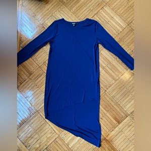 DKNY women long dress blue size Large